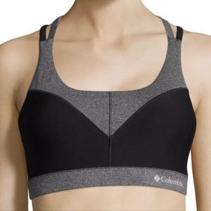 COLUMBIA Heather Block Racerback Bra, Size M